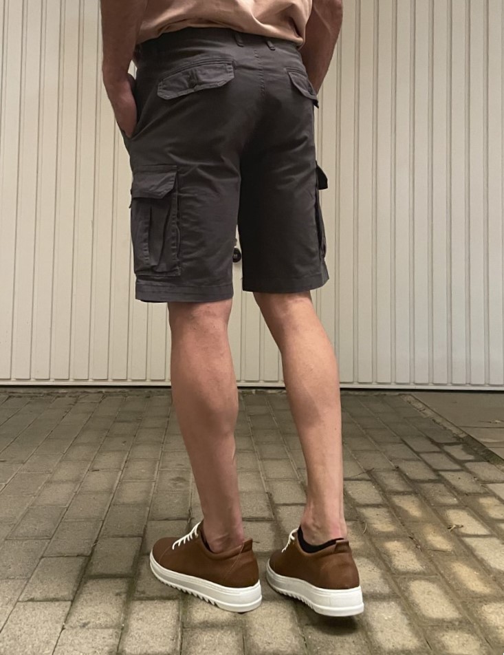 Ανδρική ανθρακί cargo βερμούδα 242102A φωτογραφία